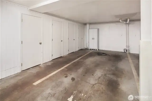 Garage parking.