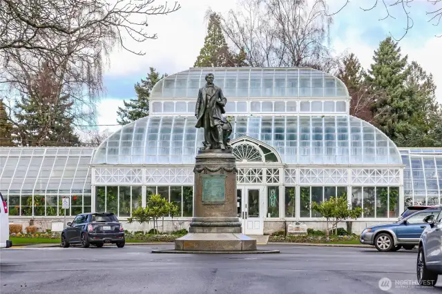 The conservatory at Volunteer park located a few short blocks away.