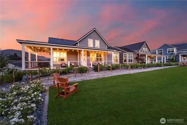 Front view with Vineyard Park