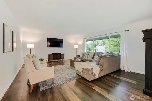 Large living room upstairs.