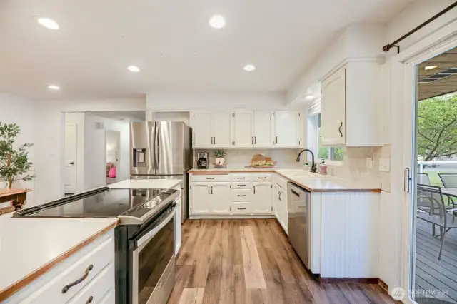 Dual pantries for plenty of storage.