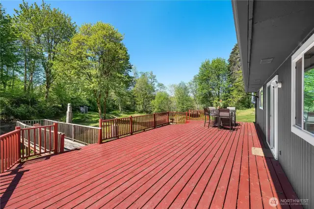 Deck behind the home.