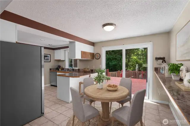 Kitchen with eating space (Virtually Staged)