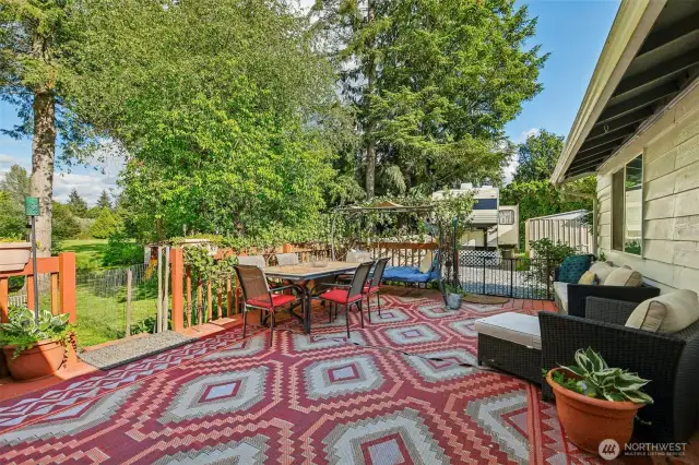 Back deck overlooking property & creek