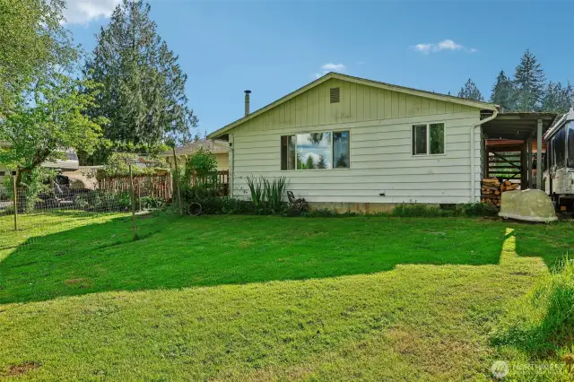 View of backside of house