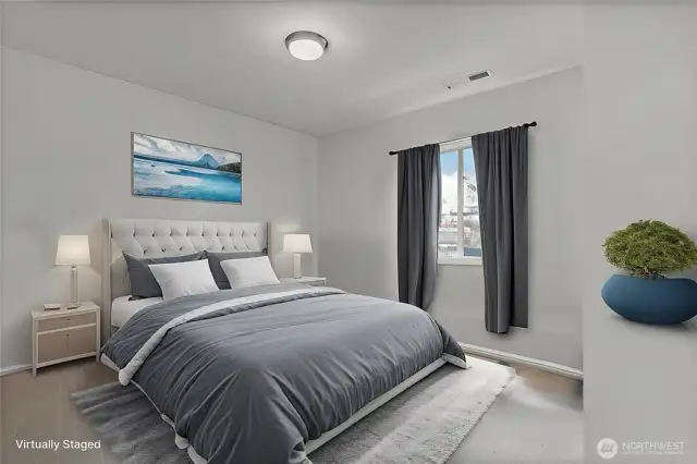 Bedroom 2. Virtually staged