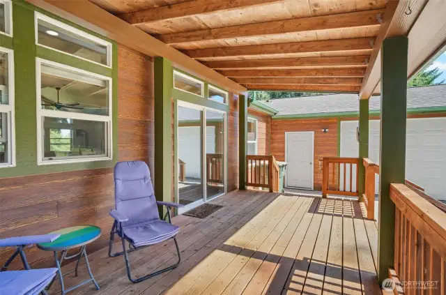 Inviting covered front porch