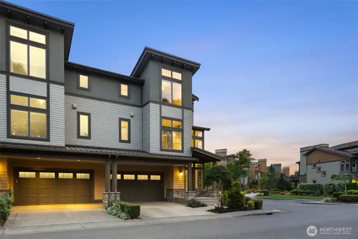 Ample guest parking and a 3 car tandem garage