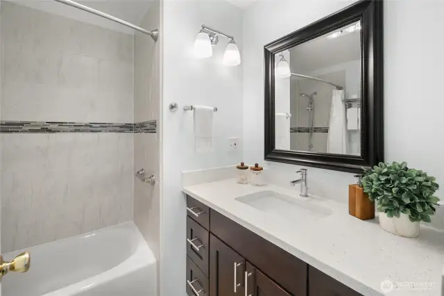 Secondary bathroom on upper level.
