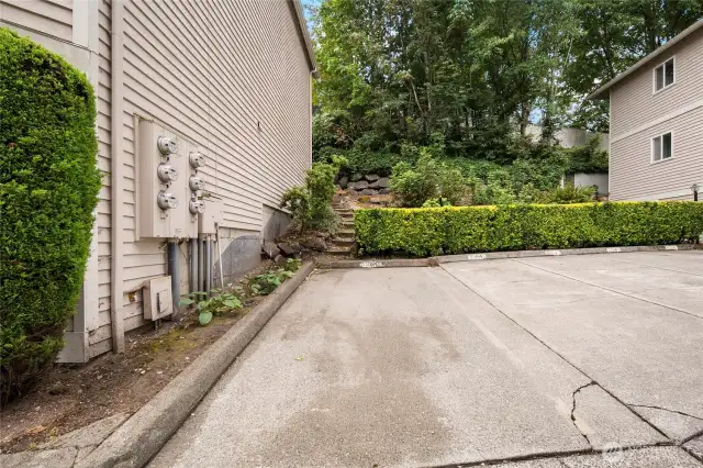 Dedicated parking space for the home (park here while showing.)