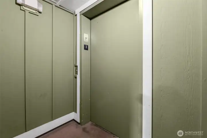 Elevator up to your unit