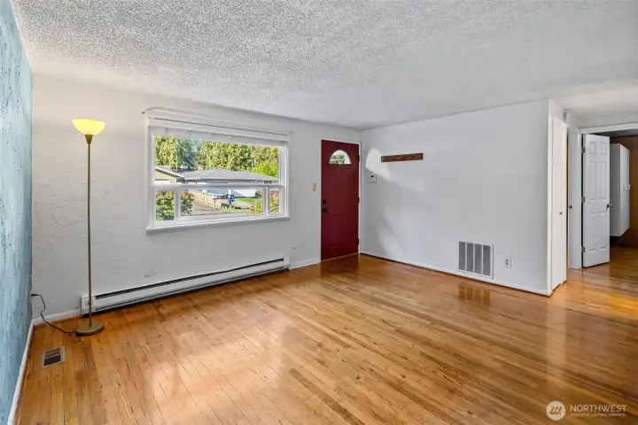 Living Room with wood floors