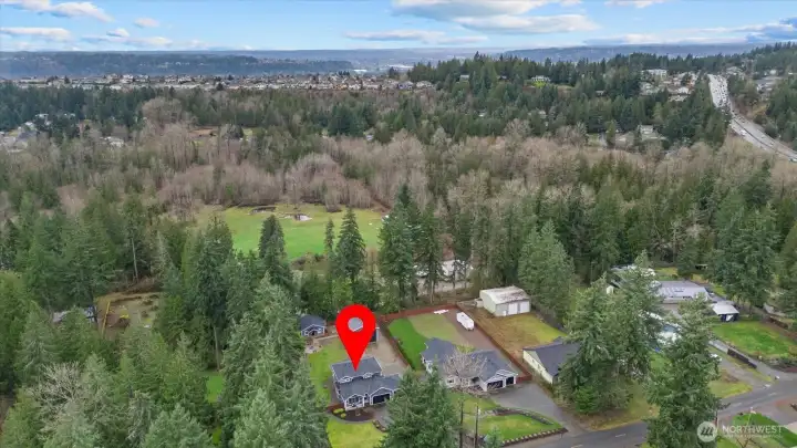 So close to 410 and everything in Bonney Lake. Hard to imagine when enjoying the quiet, private property