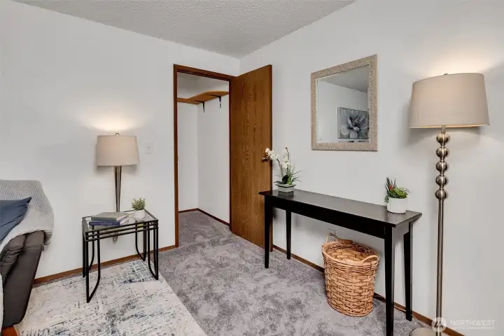 Walk-in closet located off the living room.
