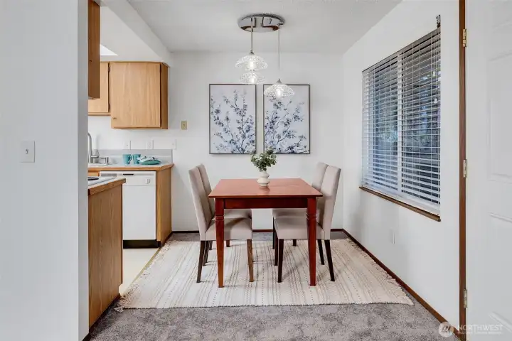 Dining area adjacent to the kitchen.