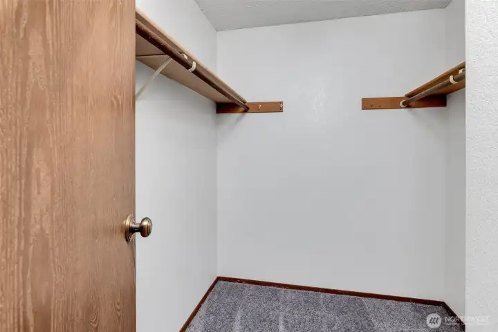 Walk-in closet off primary.