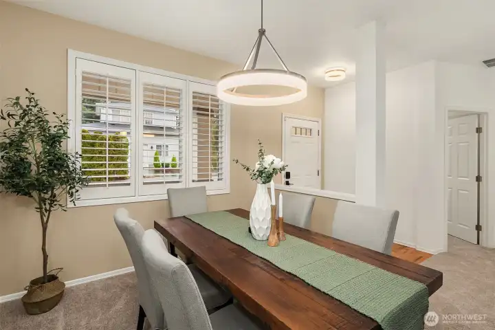 New lighting fixtures throughout.  A lovely space to entertain family and friends.