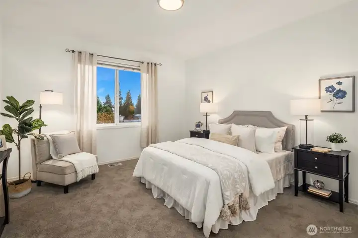 Spacious primary suite