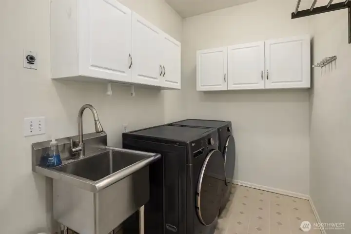 Spacious main floor utility room