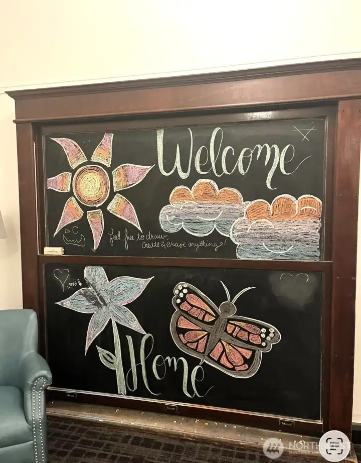 One of the original QA HS chalkboards, currently in the 4th Floor library area