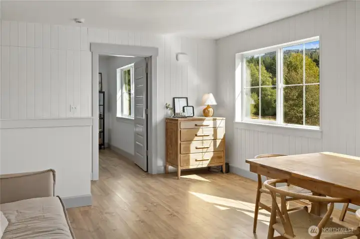 On the opposite side of the stairwell is the entrance to a versatile bonus space.