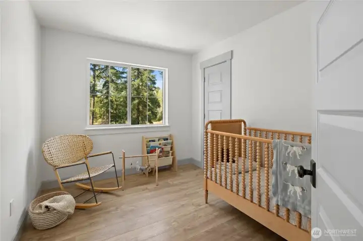 The office/den is currently being utilized as a second bedroom. The shop living space is considered a one bedroom to allow for a future 4 bedroom home (septic is for 5 bedrooms!).