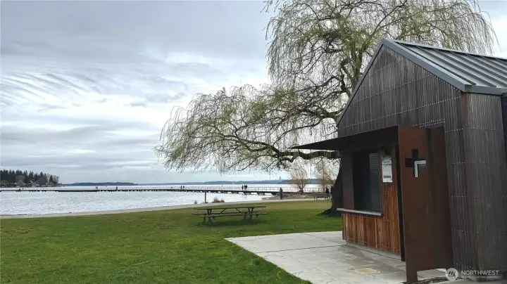 Juanita Beach Park two blocks away