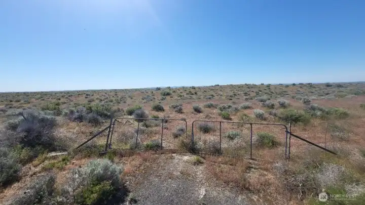 Midway entrance to the property, from South Frontage Rd NW