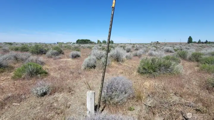 Southeast corner, marker facing Northwest