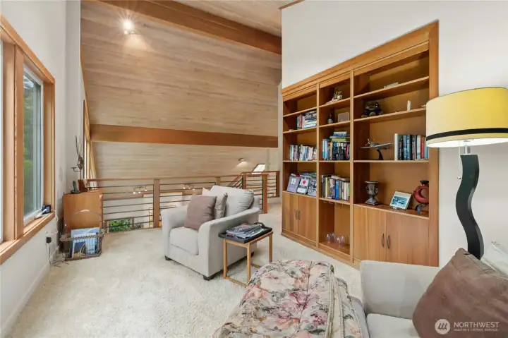 Dramatic ceiling height enhances the home’s architectural beauty