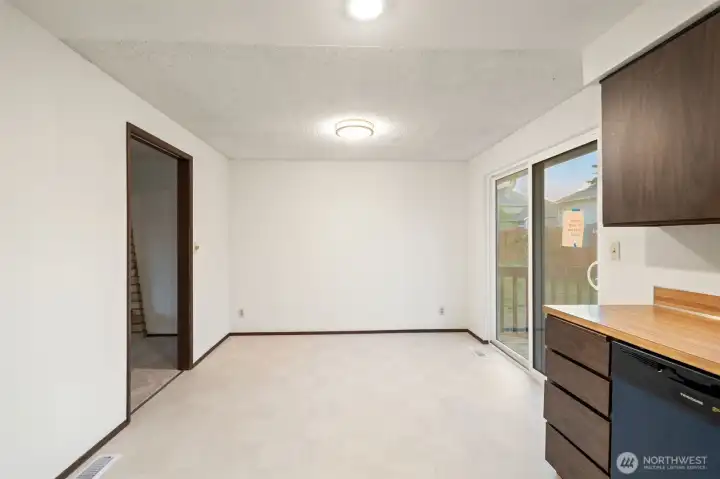 Kitchen shown without virtual staging in place