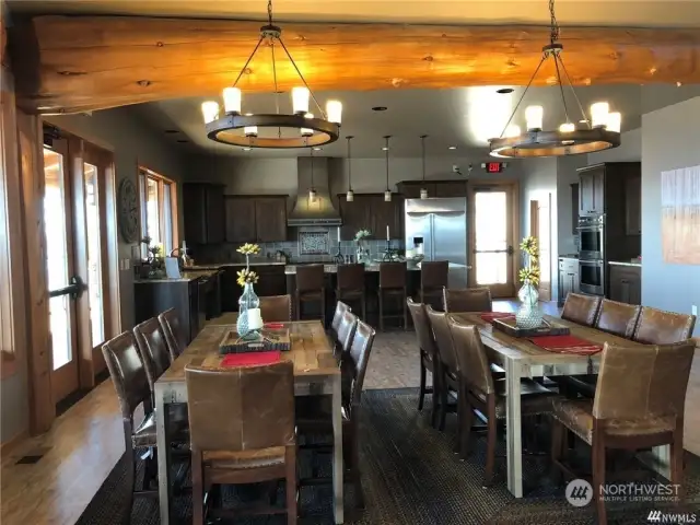 Kitchen area of lodge