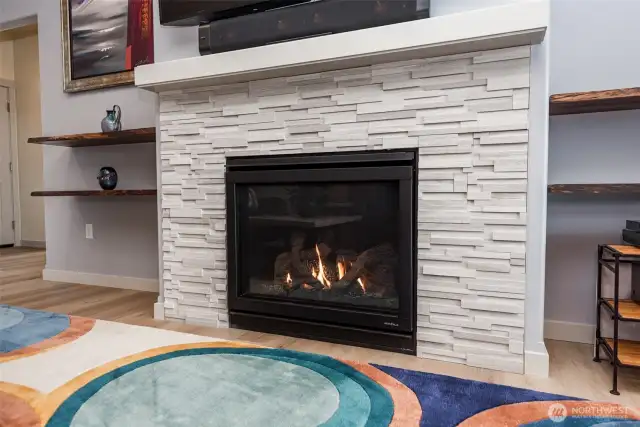 Propane Fireplace - Shelves Reserved