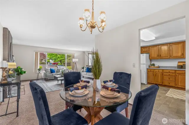 Dining are off the Kitchen