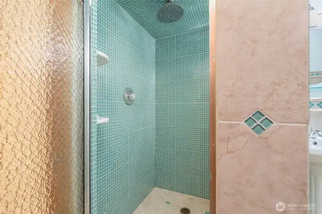 Lower level 3/4 bath shower.