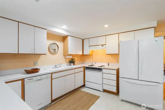 Large MIL kitchen in lower level.