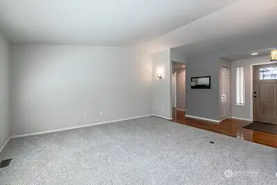 Living Room with brand new carpet