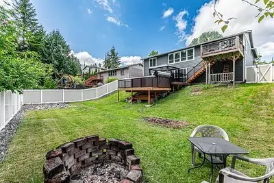 Fully fenced backyard