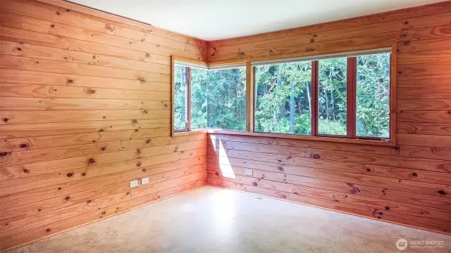 Master overlooks forested area
