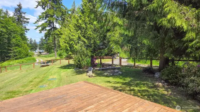 View from sunny front deck