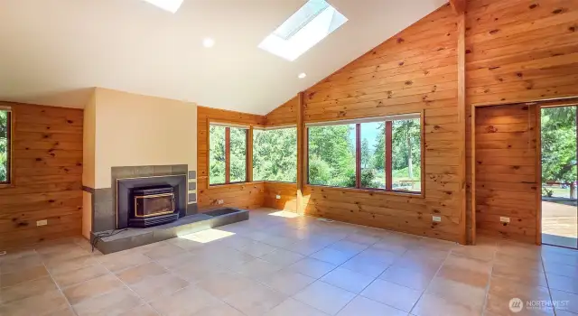 Wood burning fireplace insert