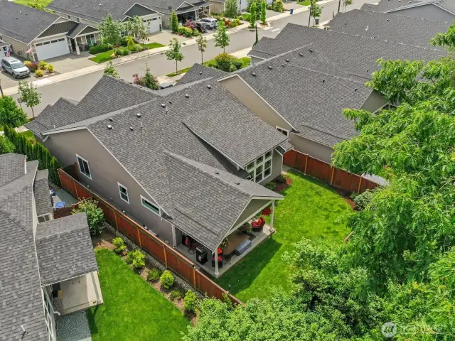 With mature landscaping beyond the fence, you'll have tons of privacy.