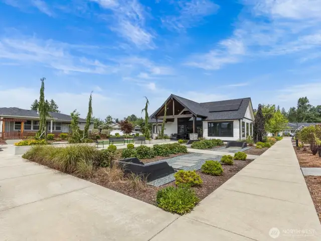 You don't even have to leave the neighborhood for exercising. With sidewalks around the loop and the park, you can get your steps in anywhere!