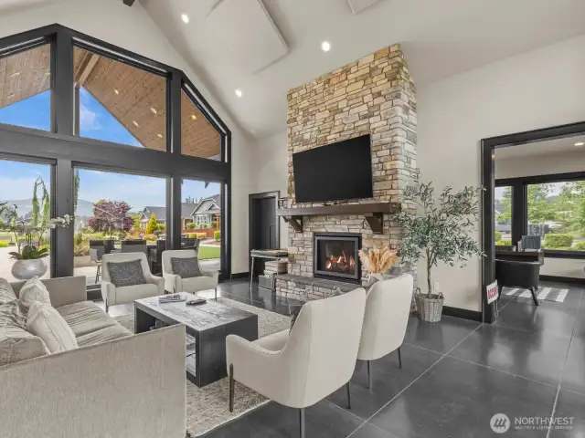 The clubhouse is like a second home. With a welcoming great room, you'll be able to chat fireside with friends, family and neighbors.