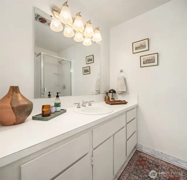 Lower level 3/4 bathroom.