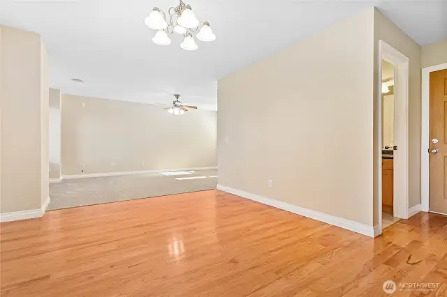Family and dining area or attached ADU with separate entry and bathroom