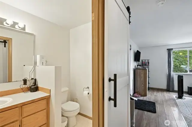 Primary attached full bathroom