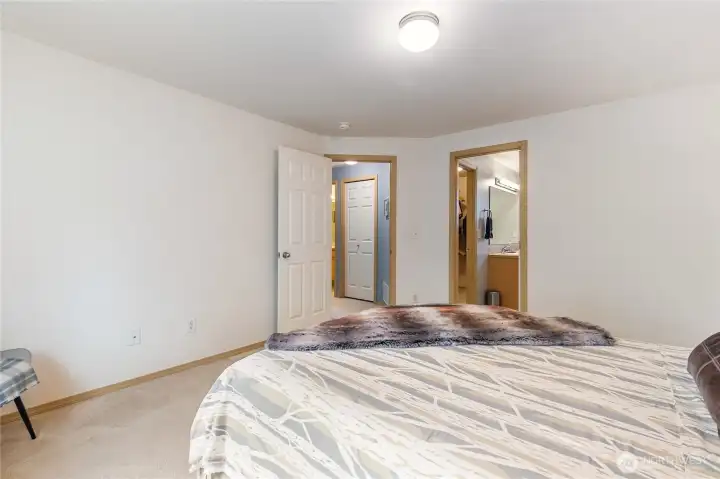 Primary looking back to ensuite on right