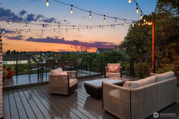 Lounge and dine al fresco on this fabulous deck.
