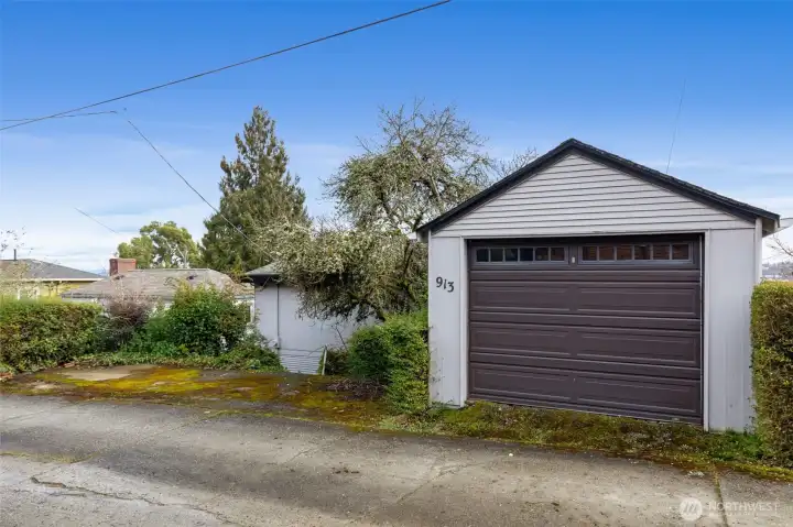 Garage accessed from the alley